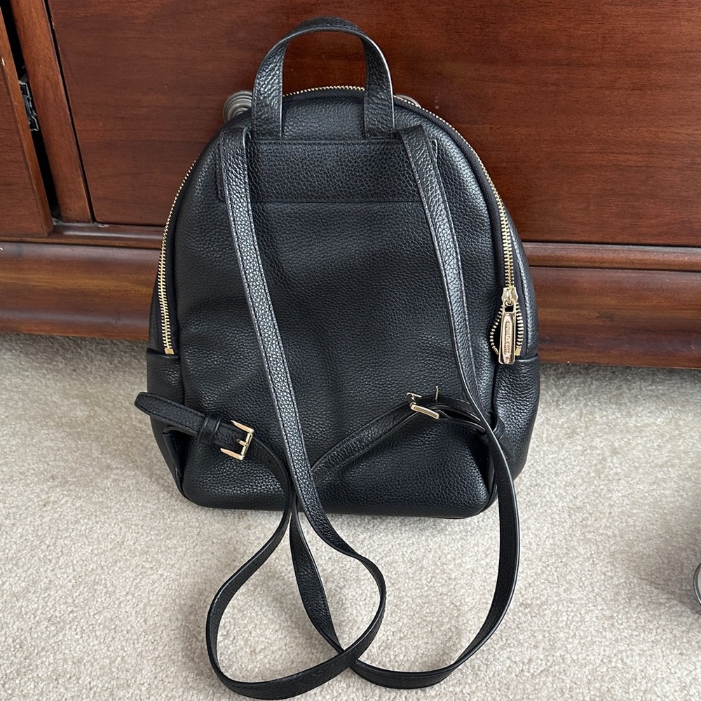 Michael Kors Black Pebbled Leather Backpack - Picture 2 of 7